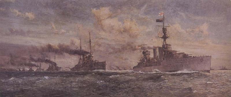 Charles Dixon HMS Cardiff leading the surren-dered German Fleet into the Firth of Forth